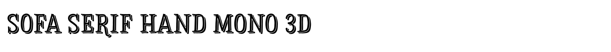 Sofa Serif Hand Mono 3D image